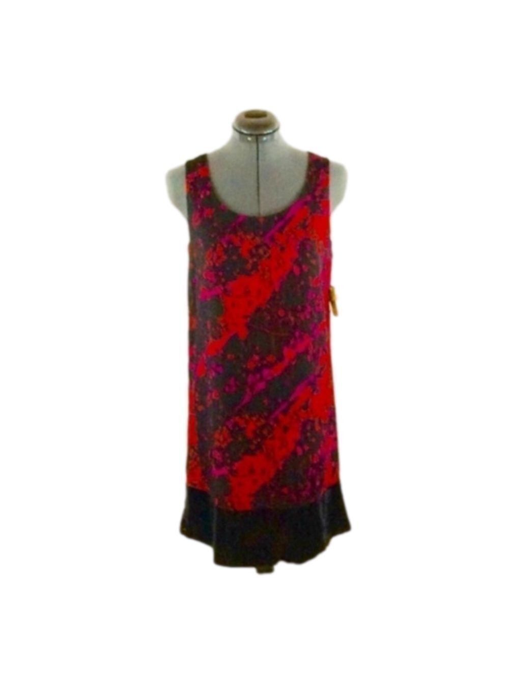MAC and JAC Unique Red & Black Dress with Black Sequin Hem. Size M, NWT!